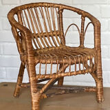 Rattan armchair for doll