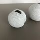 Ensemble de 2 vases en porcelaine Op Art « JOJO » de Wunsiedel Bavaria Allemagne années 1970