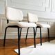 Pair of vintage chairs in sheep moumoute