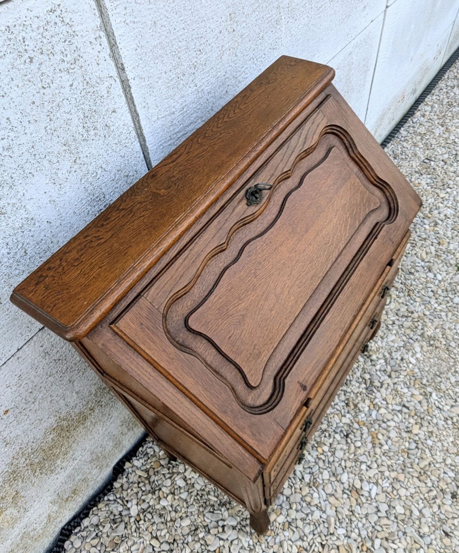 Secretary desk with a hump, oak