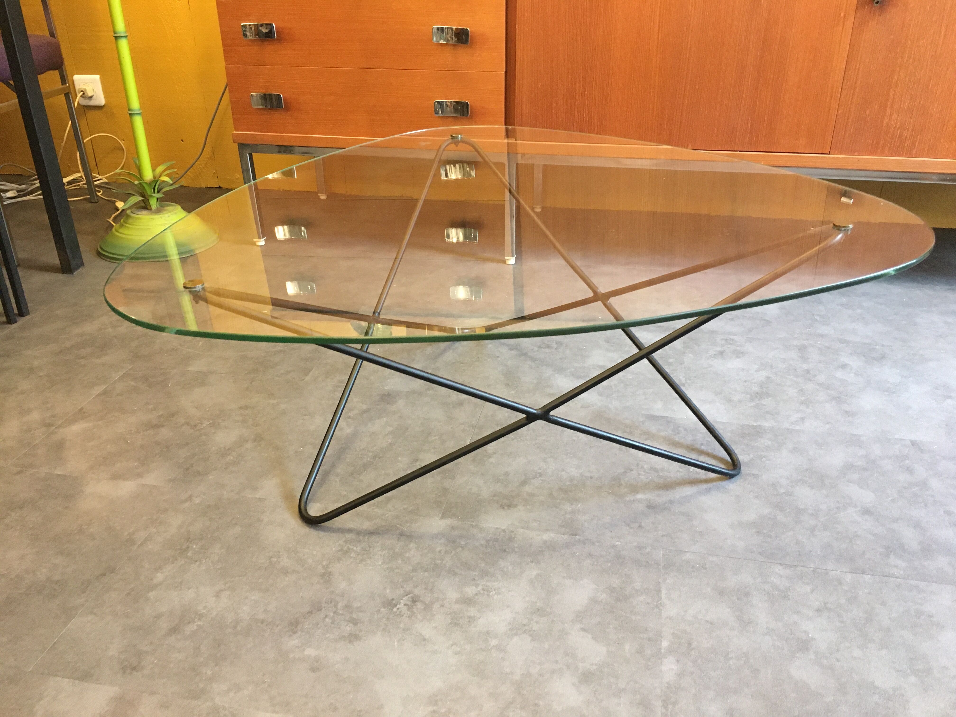 Table basse Jasmin, de F.Lasbleiz, Airborne, circa 1950