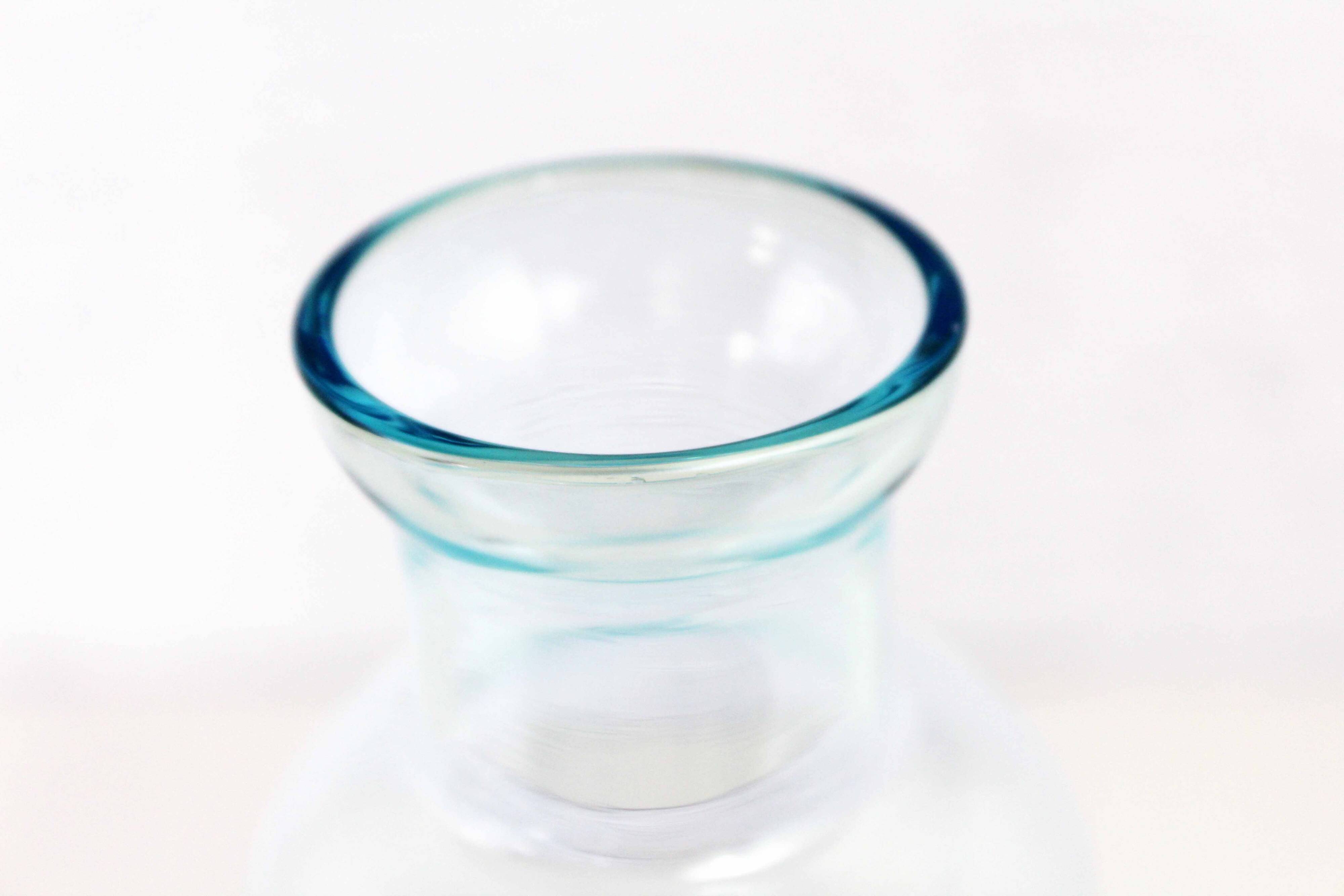 Vintage blue glass bottle
