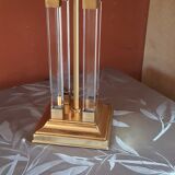 Plexiglas and brass lamp