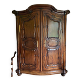 Alsatian walnut wardrobe 18th century