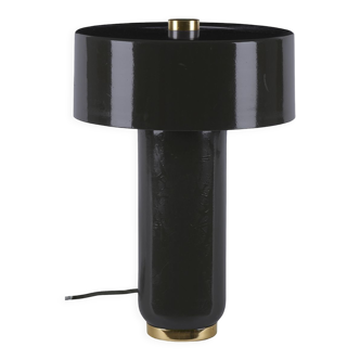 Black metal enamelled lamp