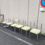 6 Roche Bobois steel chairs