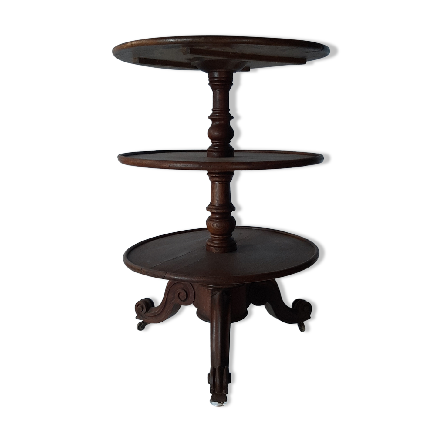 Oak pedestal table