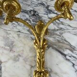 Paire D’appliques En Bronze Doré, Maison Baguès, Style Louis XVI, XXe Siècl