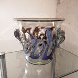 Decorated blown glass champagne bucket