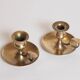 Brass candle holder with cup and handle