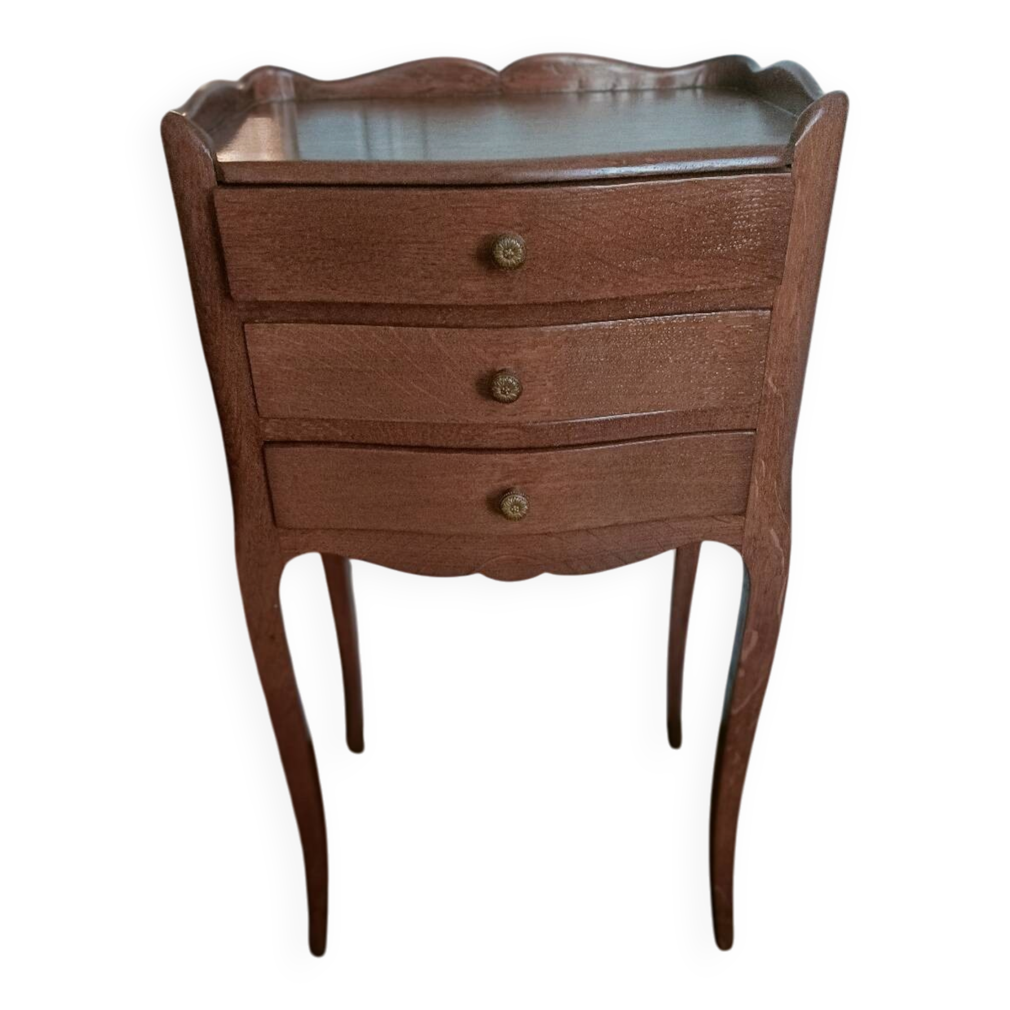 Vintage bedside table with 3 drawers