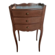 Vintage bedside table with 3 drawers