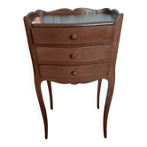 Vintage bedside table with 3 drawers