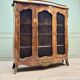 Bookcase Three Doors In Louis XV Style Marquetry XIX Eme Century