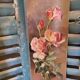 Huile sur toile "les roses"
