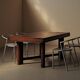 Modernist oak table with a checkerboard top, France, circa 1940.