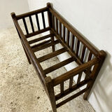 Rustic solid oak crib