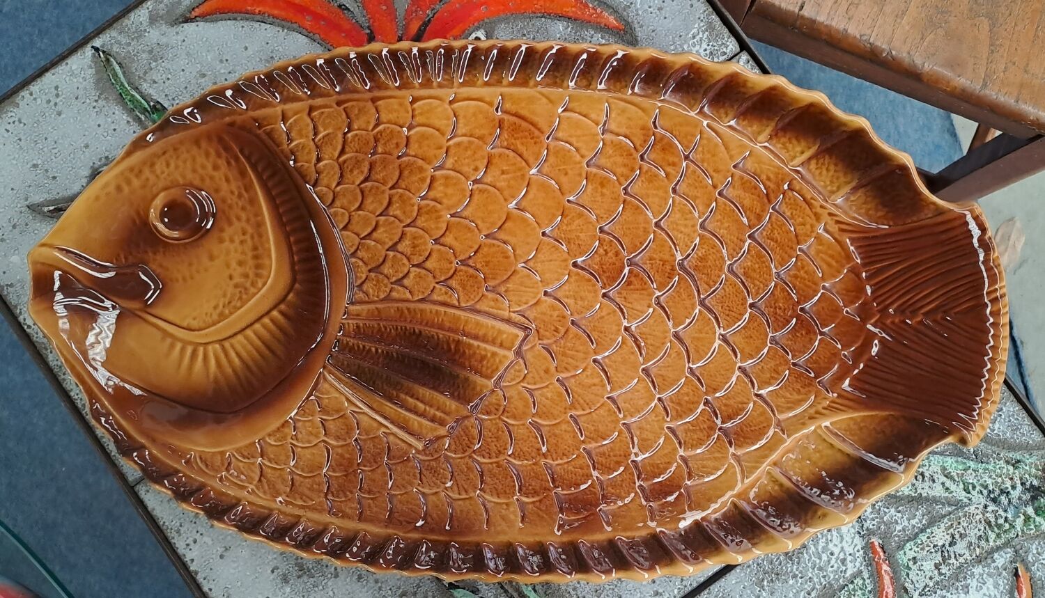 Plat à poisson Sarreguemines