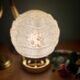 Vintage Art Deco globe lamp in yellow Clichy glass