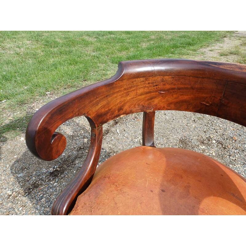 Fauteuil Empire 19ème Acajou