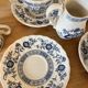 Blue Onion tea service by Myott Meakin 1982