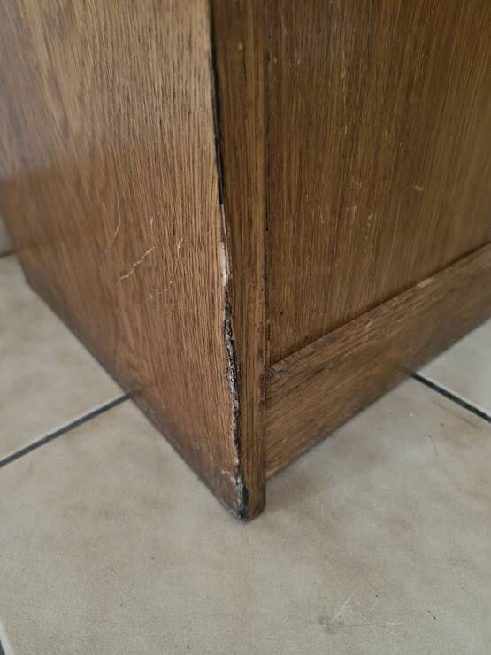 Vintage oak and veneer secretary, Scandinavian style – 1960s/70s