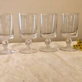 4 antique stemmed glasses