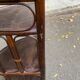 Vintage rattan and wicker corner shelf, 3 tiers