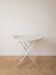 Romantic style white metal side table