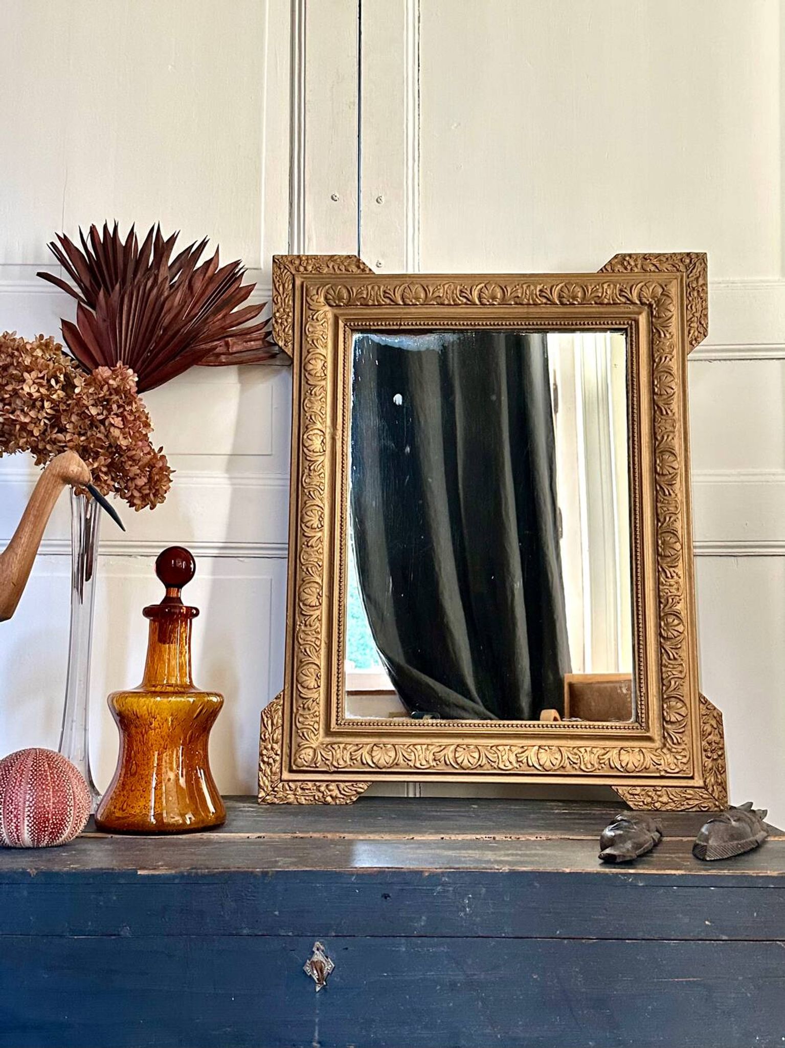Large 19th century gilded mirror