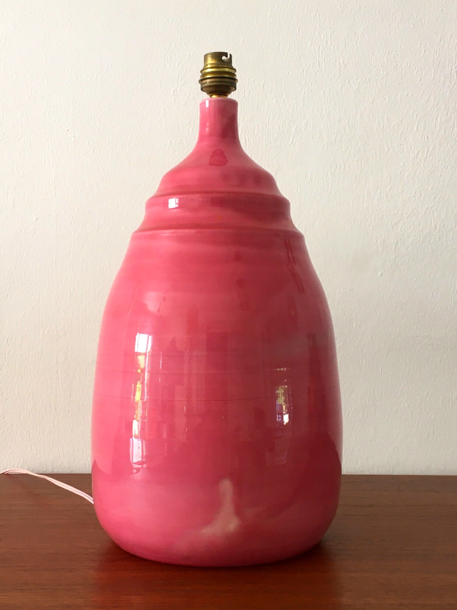 Vintage ceramic lamp signed B. Pichon 70s