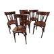 Suite of 6 baumann vintage bistrot chairs 1960s