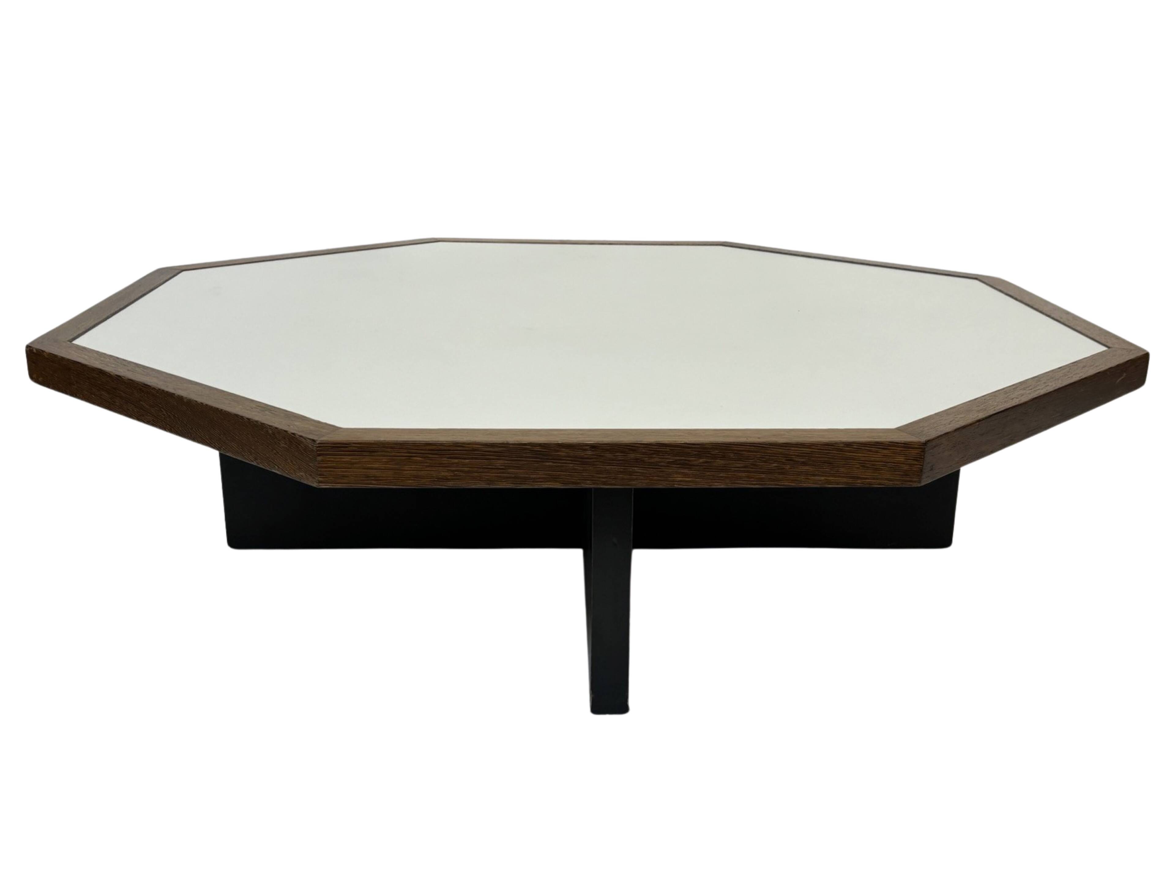 Vintage coffee table octagon design 1970s wenge octagon