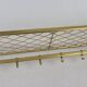 1960s gold aluminum coat rack