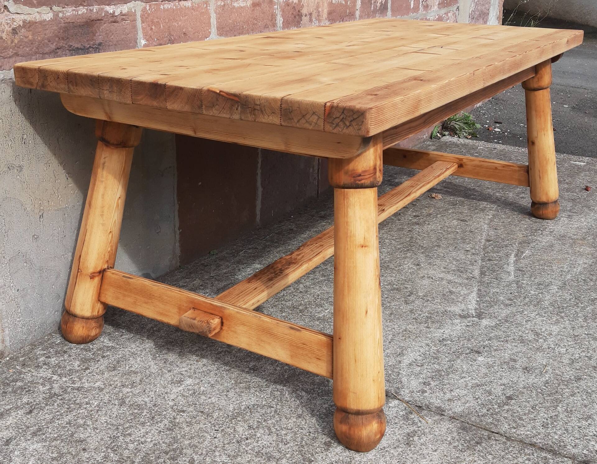 Brutalist table by Georges Robert (2 metres)