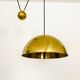Lampe suspendue en laiton Posa44 double réglable par Florian Schulz