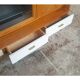 Wooden bookcase, drawers and doors