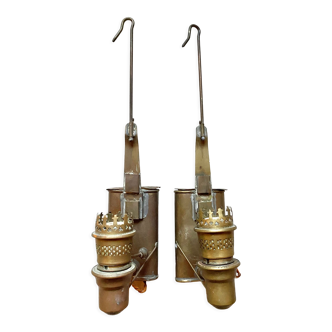 Antique oil lamps