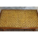 Bamboo and rattan coffee table
