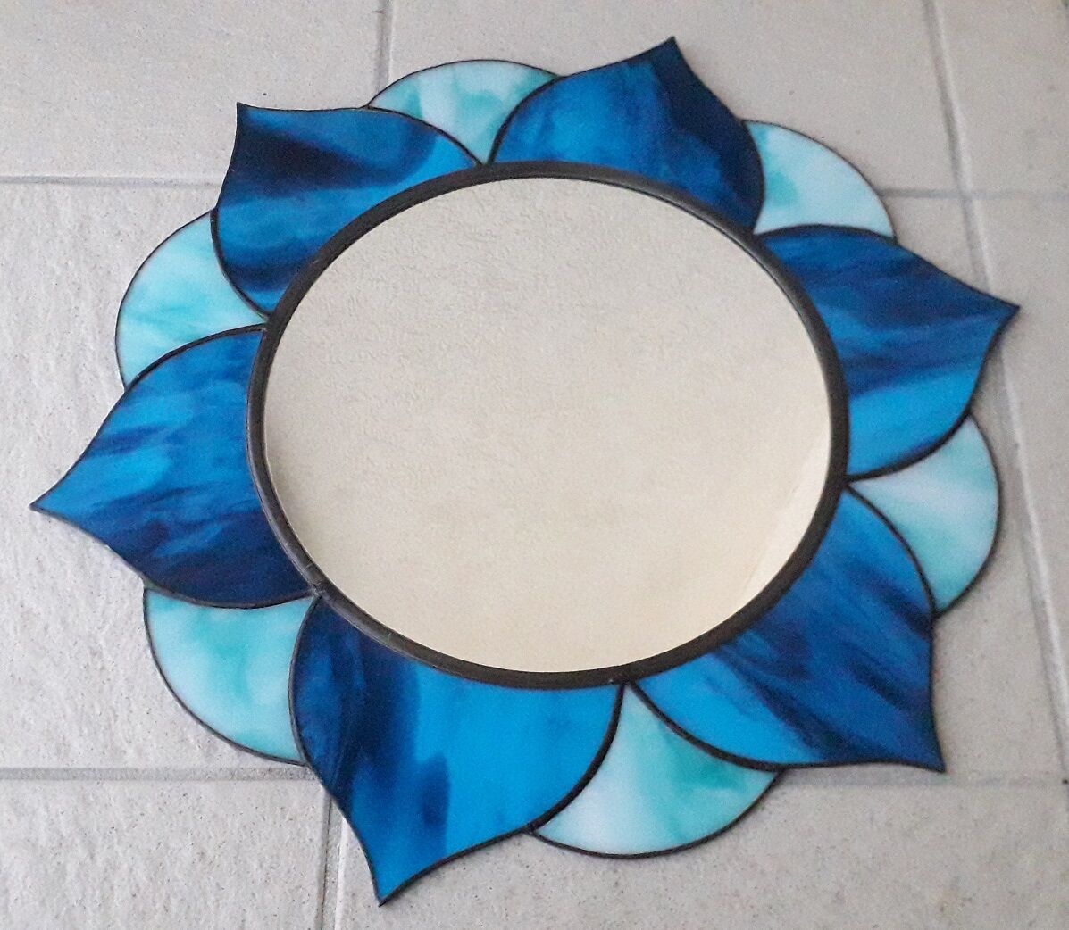 Stained glass mirror