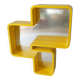 2000 vintage design lacquered wooden wall shelf