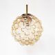 Amber bubble glass pendant light by Helena Tynell for Glashutte Limburg