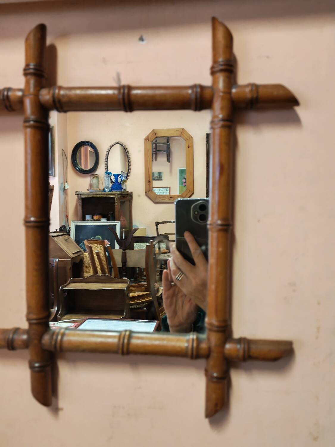 Small barber mirror
