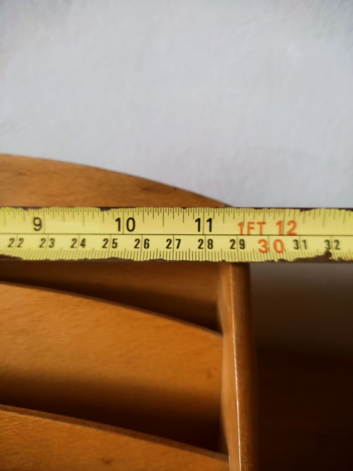 Honey wooden mail rack