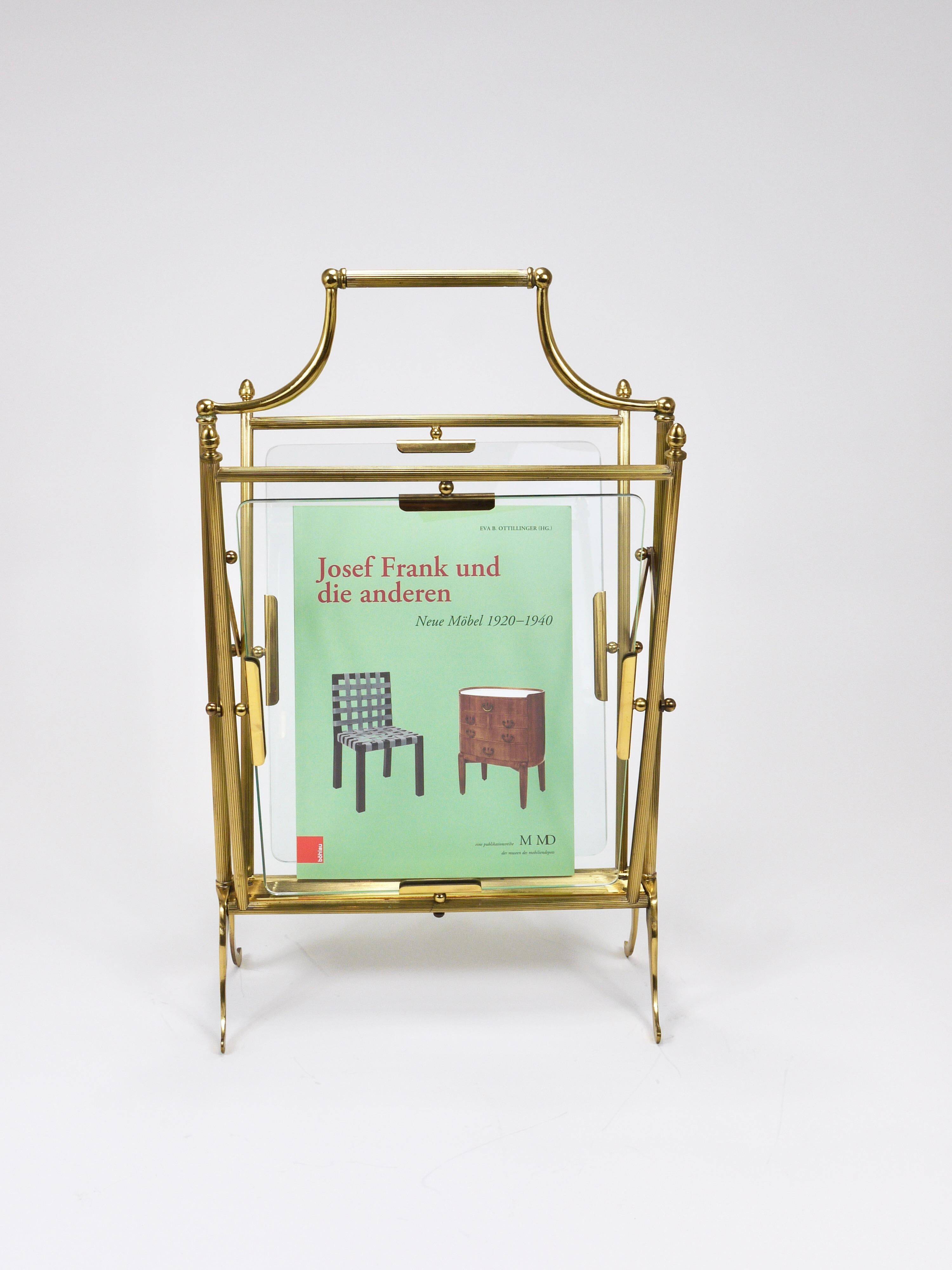 Neoclassical magazine rack by Maison Jansen, France, 1950s.