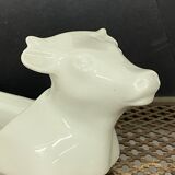 White ceramic butter dish