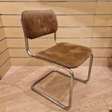 Pair of vintage tubular chairs