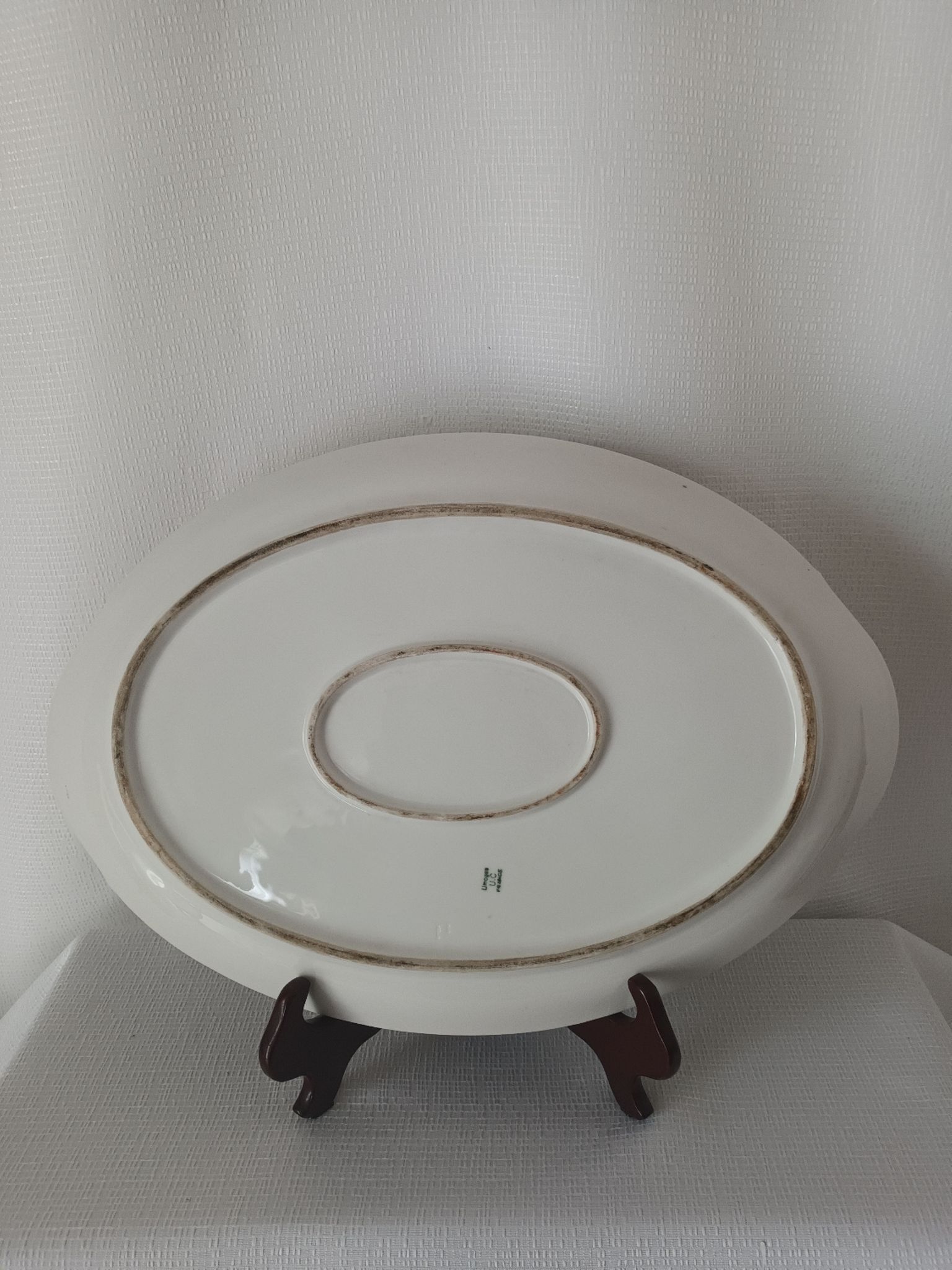 Decorative oval flat Limoges UC France