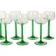 Set of 12 Vintage Luminarc Alsace Wine Glasses Thick Green Stems