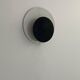 Vintage "Cirkle" wall lamp in black and white lacquered metal, Denmark 1970s